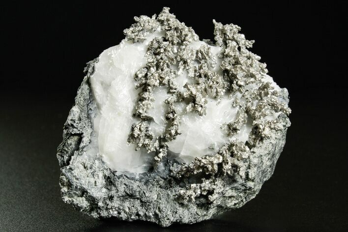 Native Silver in Calcite - Morocco #362824